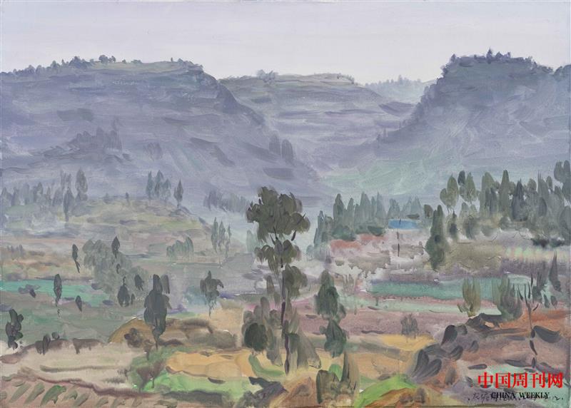 《山氣》50×70cm 2019年 布面油畫(huà).jpg